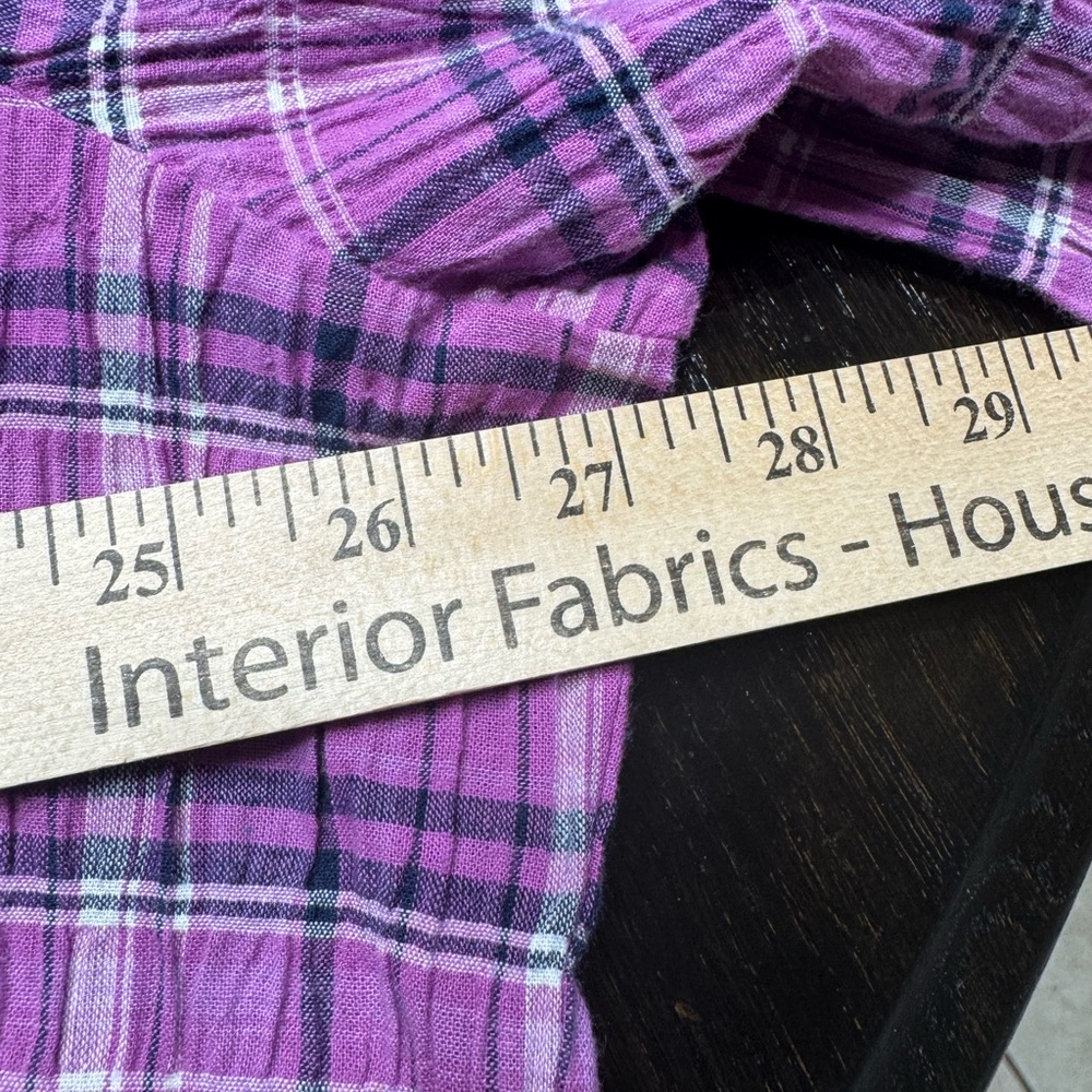 Allison Daley Purple Buttoned Blouse with Mandarin Collar - Picture 6 of 13